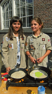 Groene pannenkoeken van scoutinggroep De Wartburg